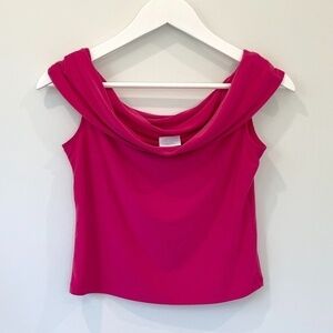 Abound Pink Off the Shoulder Crop Top